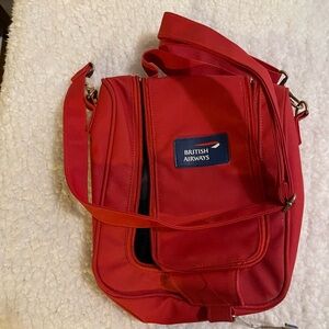 Red British Airways toiletry Shoulder Bag